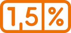 Logo 1,5 procent - kliknij, aby przejść do strony z informacją o darowiźnie na rzecz Fundacji „Świar według Ludwika Braille'a”
